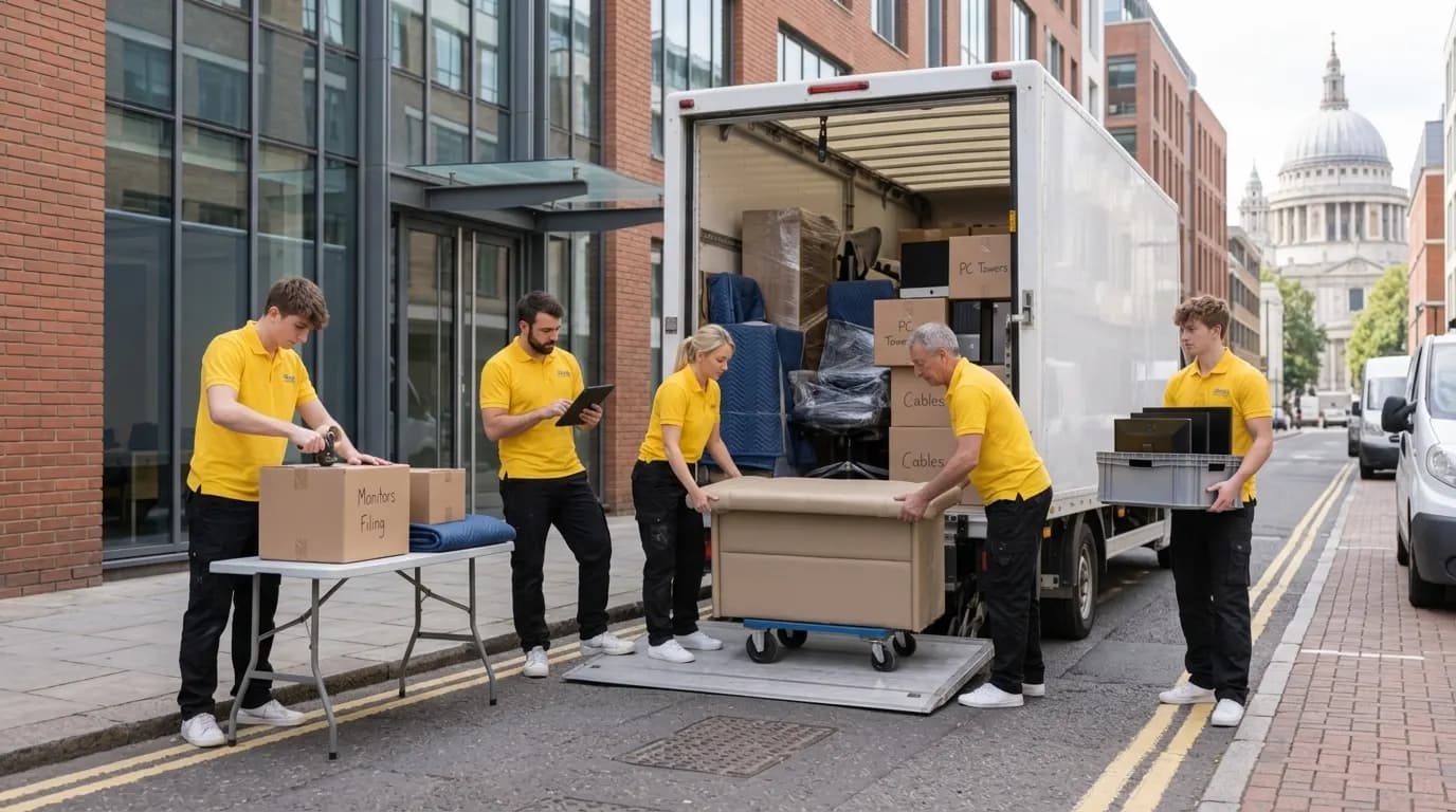 Loadshifters team moving business belongings