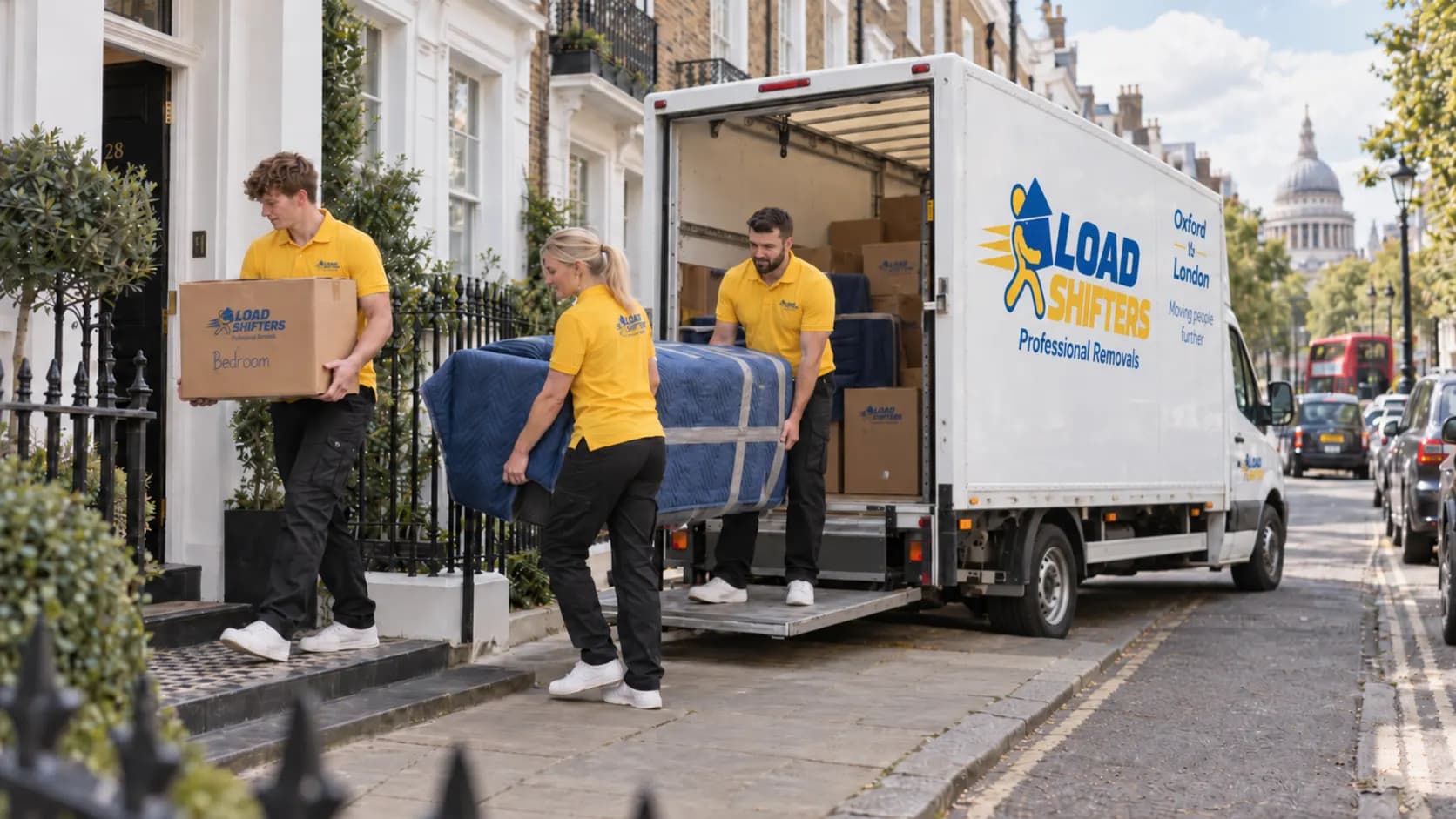 Loadshifters team completing an Oxford to London removal