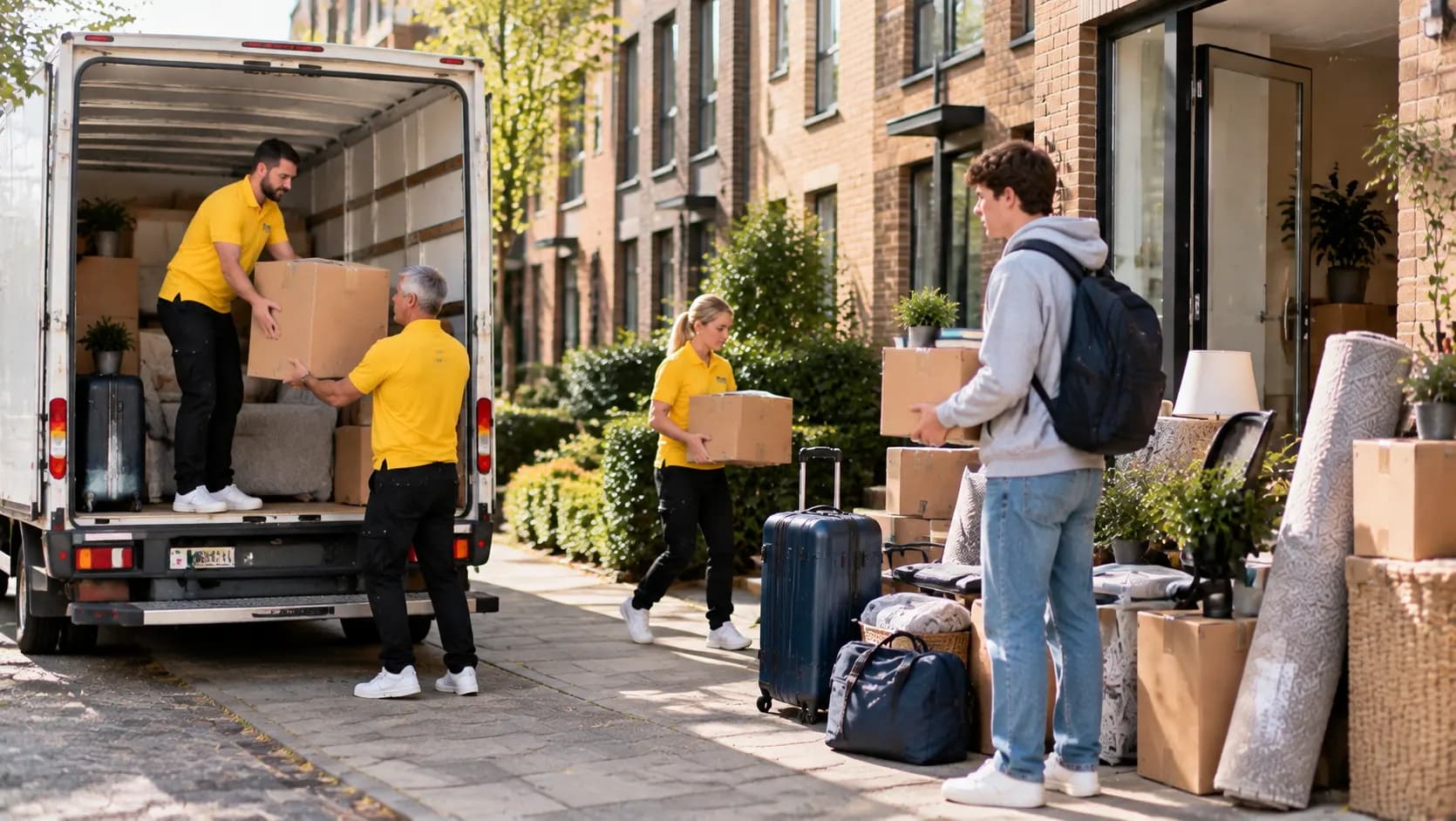 Loadshifters team helping with a student move